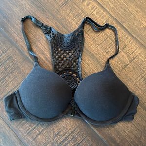 VS Black Lace RacerBack Push Up Bra